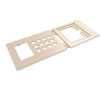 Plat Penguat Tersuai, Panel Penguat Dimesin CNC, Plat Penguat Pemesinan CNC, Penguat Audio High End Plat Muka Aluminium Ukiran Laser